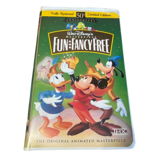 Vintage VHS Disney masterpiece Fun and Fancy Free kids / family movie - Picture 1 of 1